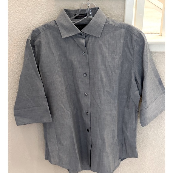 Faconnable woman’s cotton short sleeve button down shirt - Picture 1 of 7